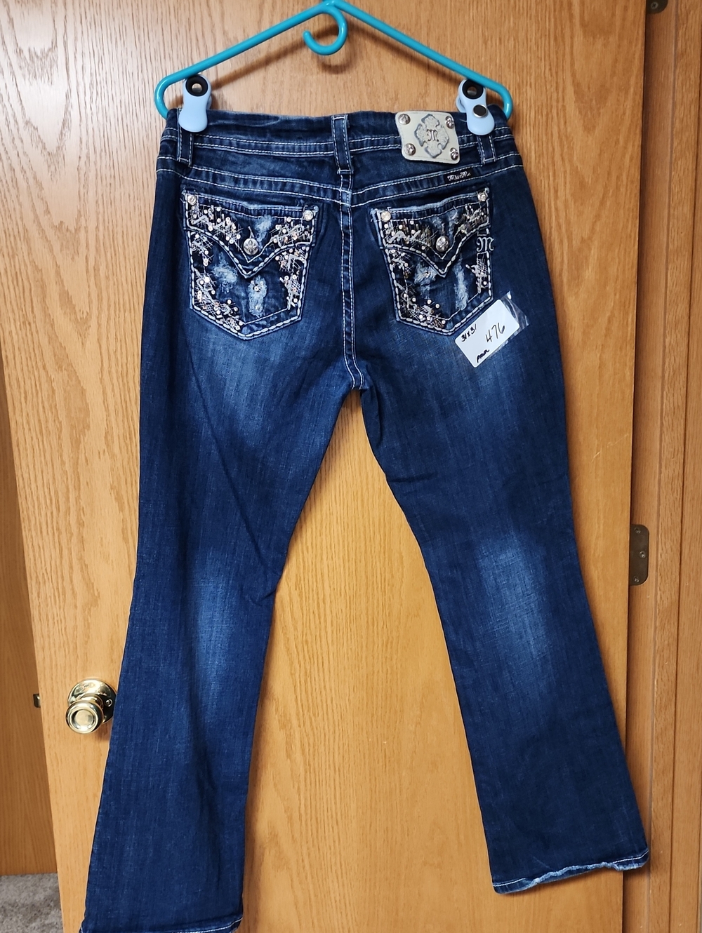 Miss Me Bootcut Jeans with Embellished Back Pockets womens 31x31 number 476